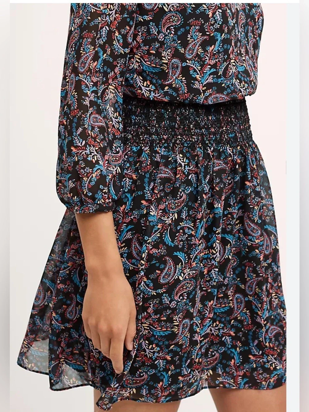Anthropologie, Vanessa Virginia, Daytripper mini dress. Paisley pattern size M - Picture 3 of 15